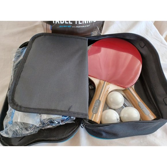 NIB New Portable Table Tennis Game Set Zip Nylon Storage Case Pro Spin Ping Pong - Picture 3 of 9